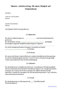 arbeitsvertrag-stundenbasis-muster