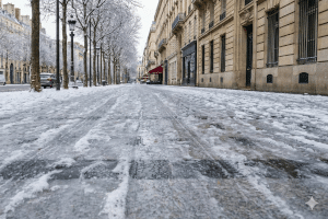 Glatteis: Zur Arbeit müssen Sie trotzdem gehen, sie tragen als Arbeitnehmer das Wegerisiko.
