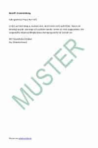 Muster: Krankmeldung