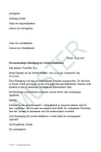 Personenbedingte Kundigung Arbeitsrecht 2020